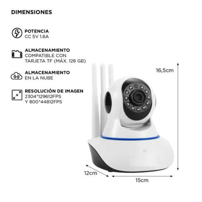 Camara seguridad 3 antenas 1080P HD