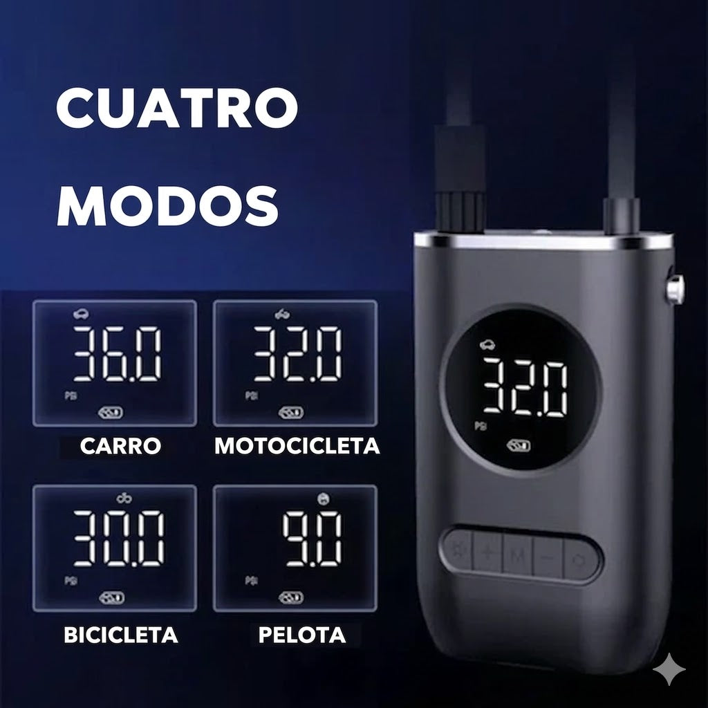 Compresor Inflador Llantas Recargable
